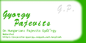 gyorgy pajevits business card